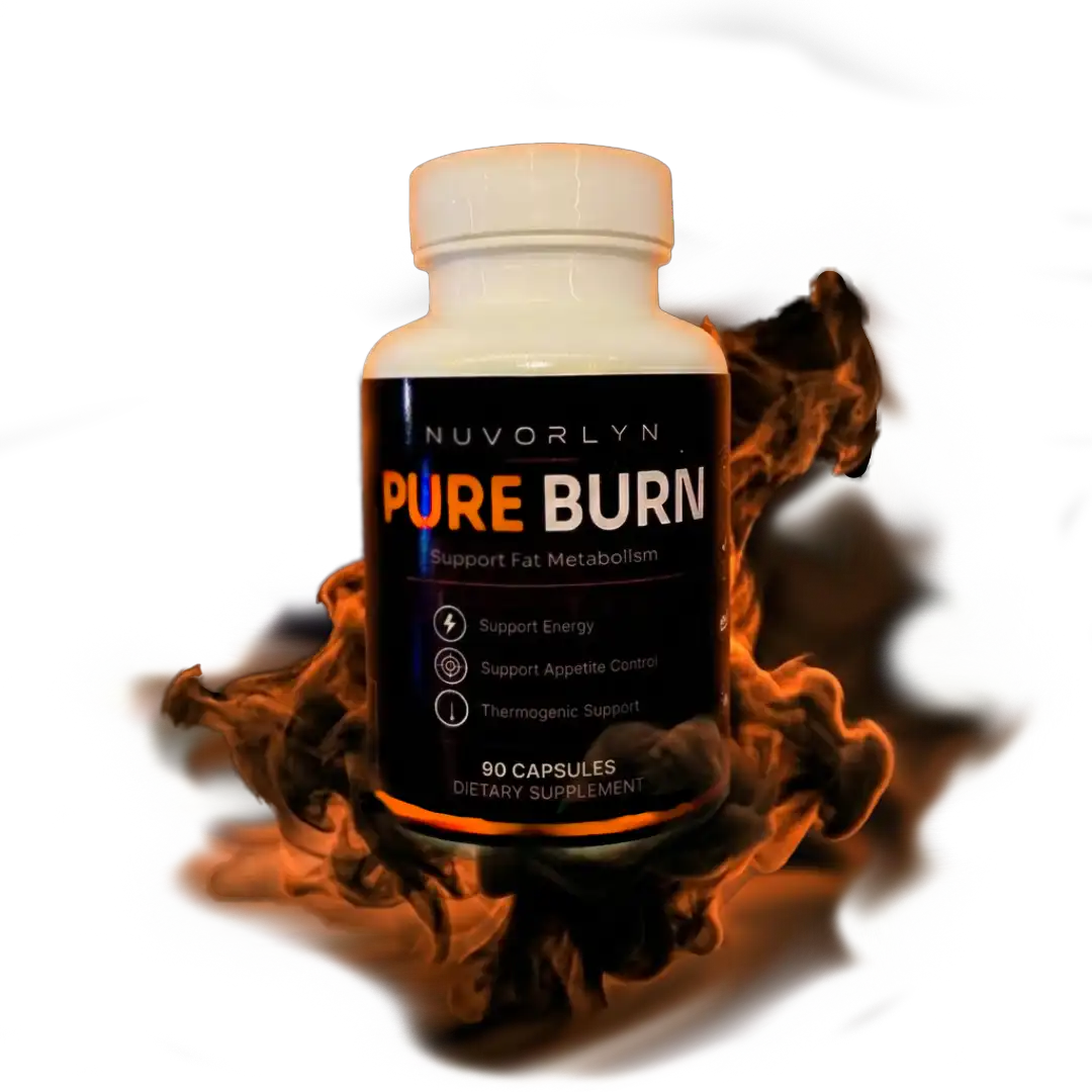 Pure Burn supplement bottle by Nuvorlyn